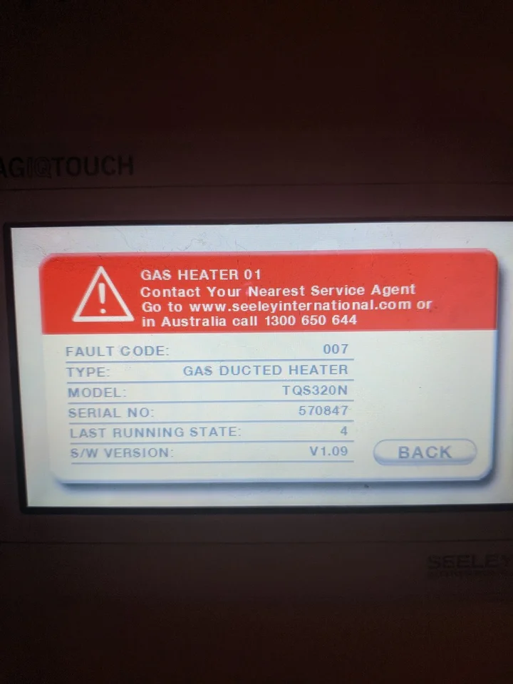 Braemar Ecostar Braemar Tq425 Braemar Ecostar Ducted Gas TQ Series