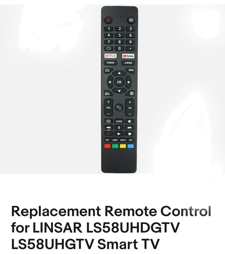 Linsar TV Remote Control LS58UHDGTV LS58UHGTV reviews | ProductReview ...