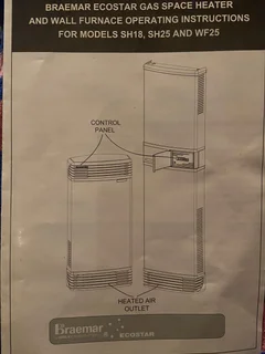 Wall Furnace Warm Morning Gas Heater Parts Braemar Ecostar Gas
