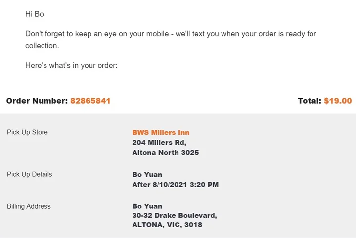 BWS Online store reviews