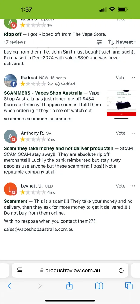 The Vape Store reviews | ProductReview.com.au