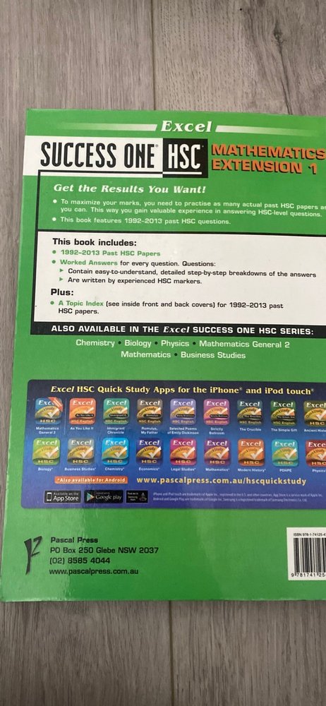 Excel Success One HSC Mathematics Extension 1 2023 Edition reviews ...