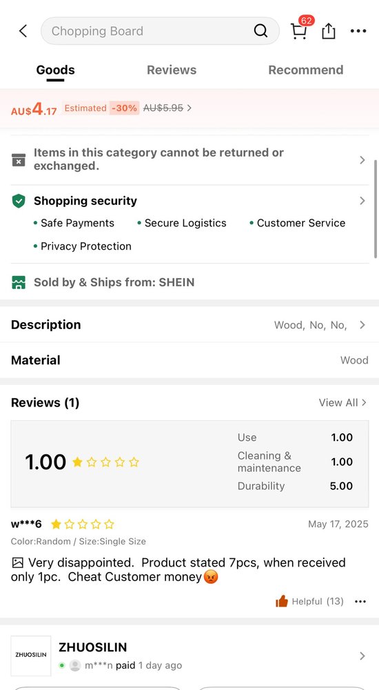 Shein Australia reviews | ProductReview.com.au