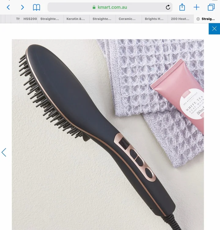 Hair Straightener Kmart Heated Brush Kmart Anko Straightening